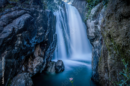 Waterfalls Algar (Les Fonts de l'Algar). Located in Callosa de Ensarria, Alicante, Spain. long exposure photo. photo