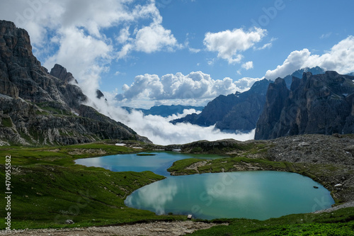 lake in the mountains - dolomites