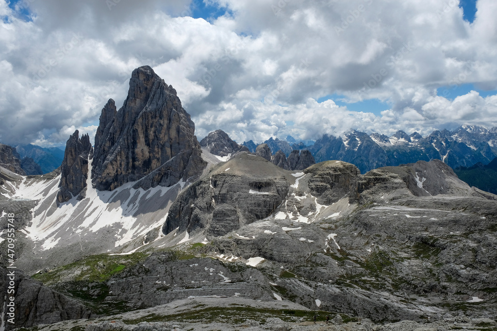 landscape with clouds - dolomites