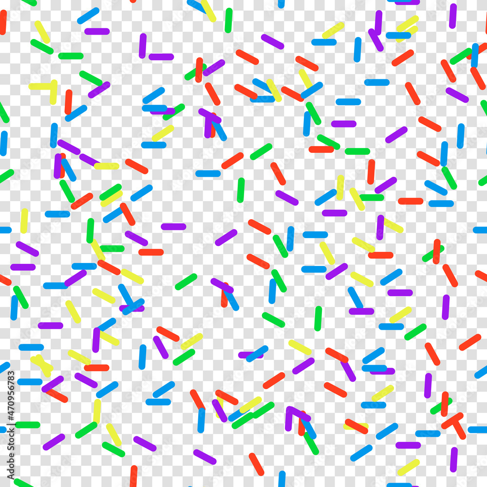 Sprinkles Seamless Pattern - Colorful sprinkles on solid background repeating pattern design. Vector illustration