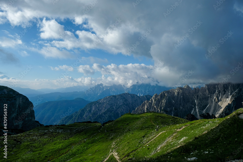 landscape with clouds - dolomites