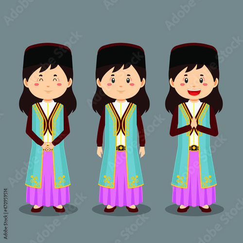 Montenegrins Character with Various Expression photo