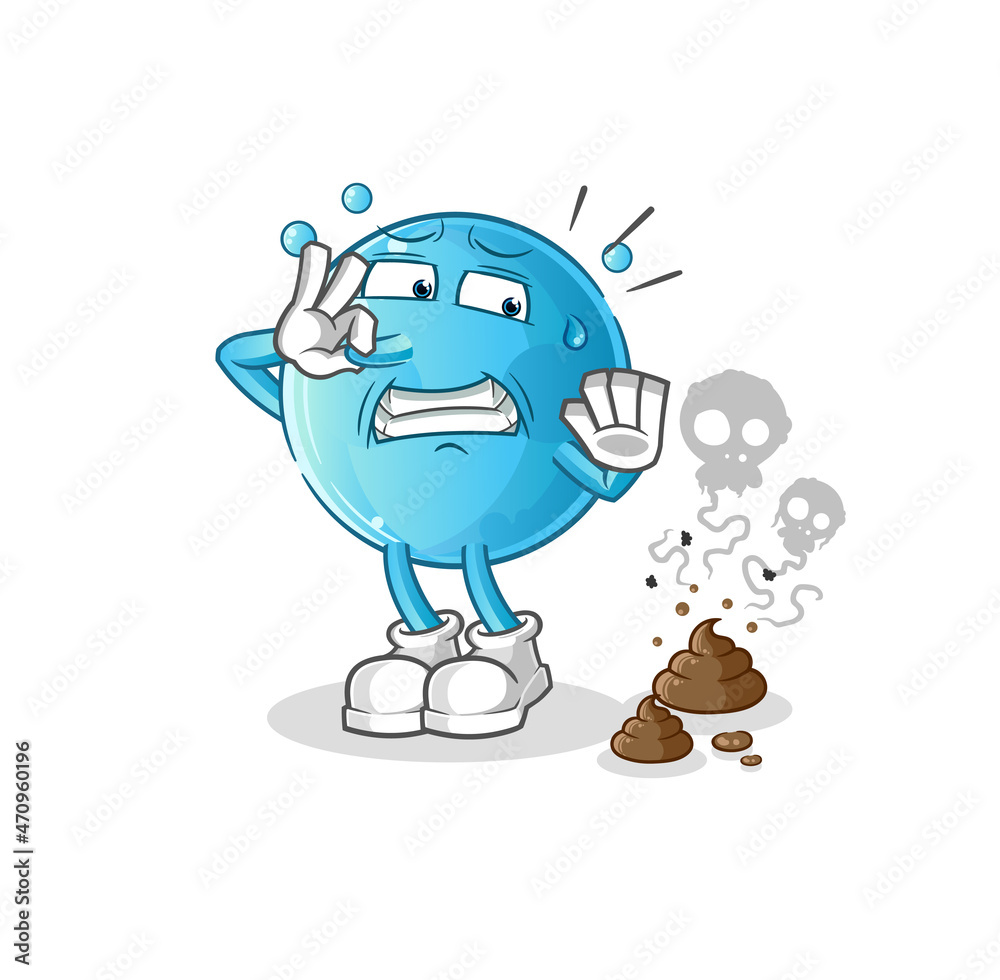 bubble with stinky waste illustration. character vector bubble with stinky waste illustration. character vector