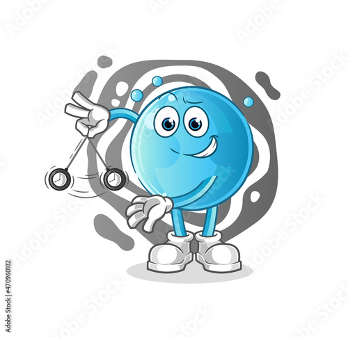 bubble hypnotizing cartoon. cartoon mascot vector