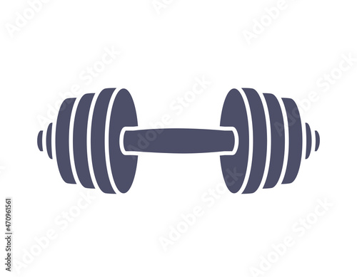 Dumbbell or barbell gym vector icon