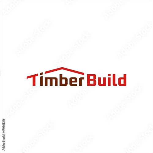 Timber Build Logo Design. building. Real estate. roof.