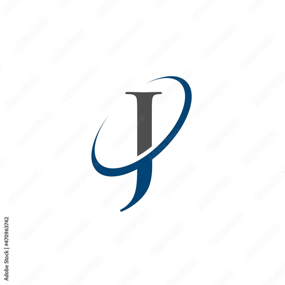 Letter J Logo with Swoosh logo design vector Letter J Logo with Swoosh logo design vector
