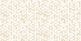 Golden vector seamless pattern with small diamond shapes, floral silhouettes. Luxury modern white and gold background with halftone effect, randomly scattered shapes. Simple texture. Trendy design