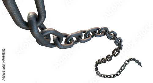 chain links on white photo