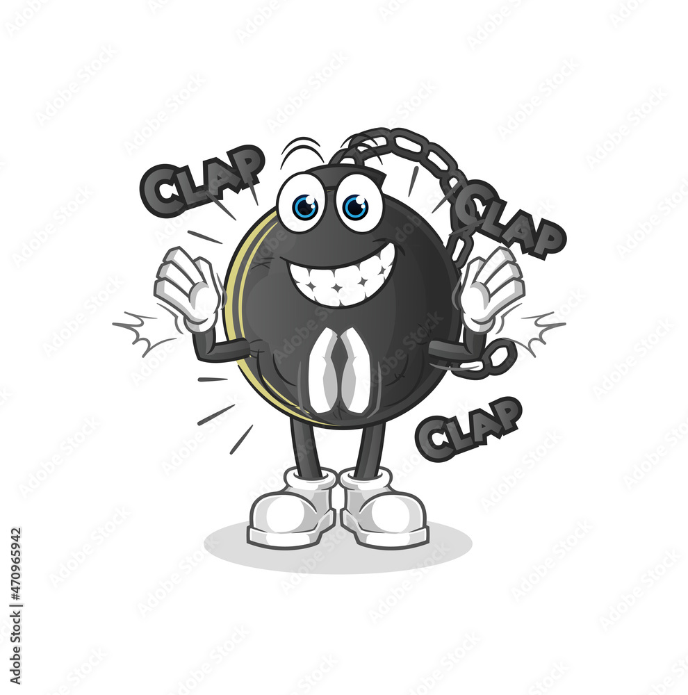 prison ball applause illustration. character vector prison ball applause illustration. character vector