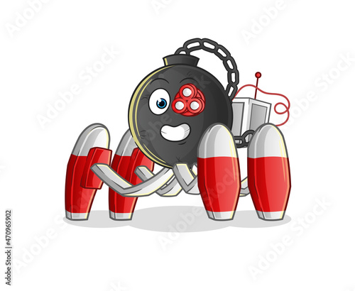 prison ball future robot vector. cartoon character