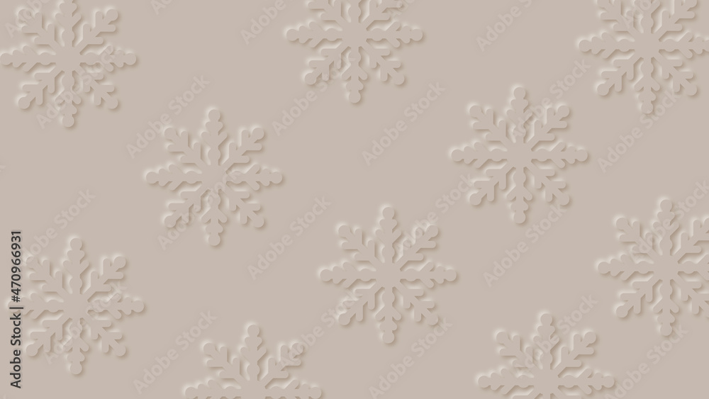 Abstract snowflake background. Vector design of christmas holidays.