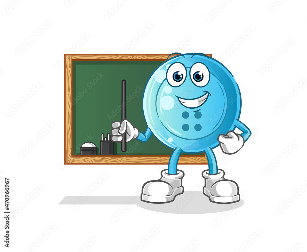 Fototapeta premium shirt button teacher vector. cartoon character