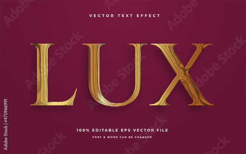 lux gold editable text effect