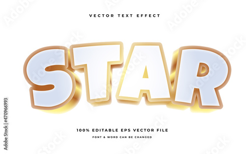 star gold editable text effect