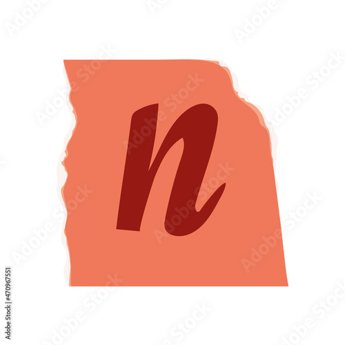 ransom paper with letter N