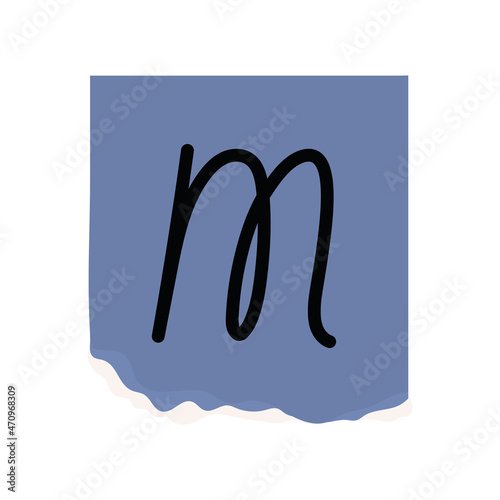 ransom paper with letter M