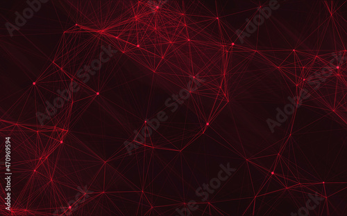 Abstract particle network futuristic background © safri