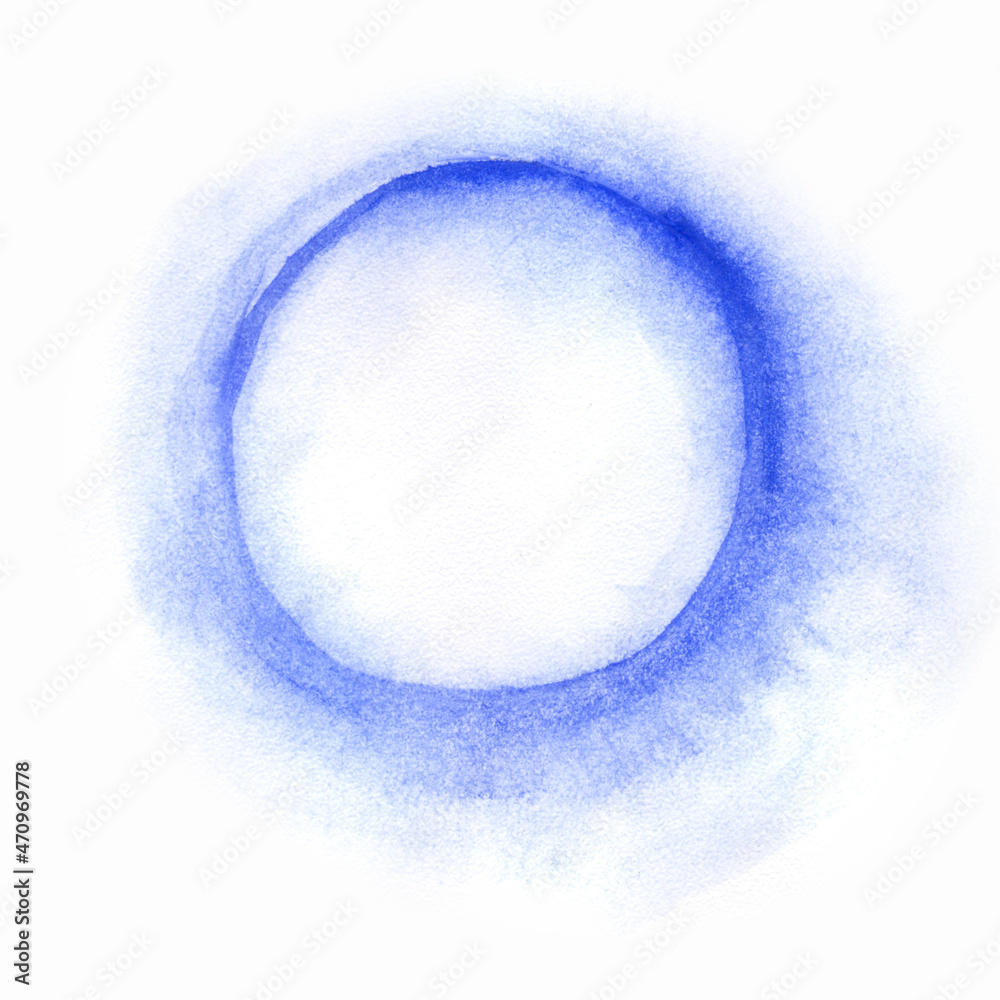 Watercolor ball, drop of water, painted blue bubble 01 Watercolor ball, drop of water, painted blue bubble 01