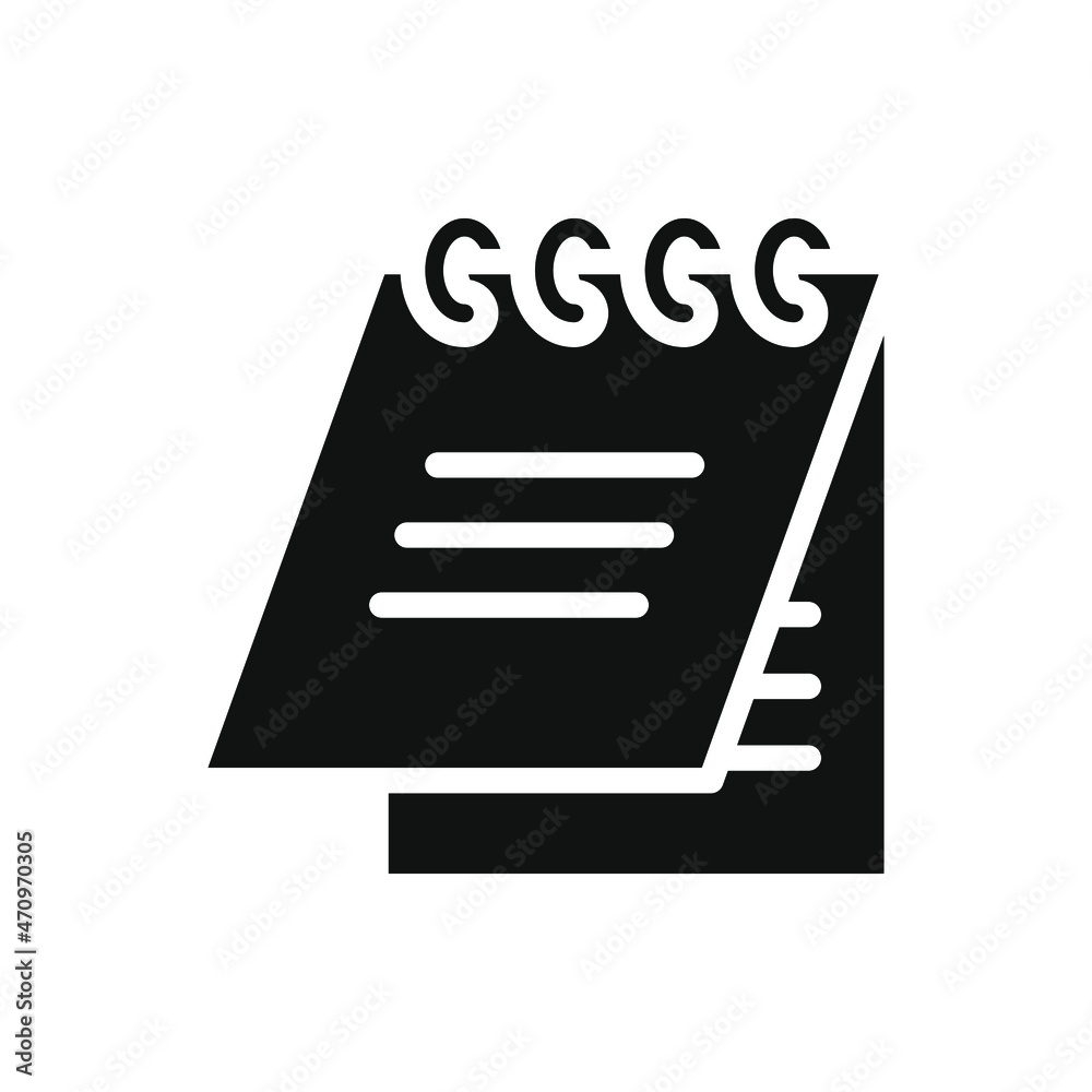 Notes icon flat style. Notebook, journal, diary symbol concept isolated on white background. Vector illustration Notes icon flat style. Notebook, journal, diary symbol concept isolated on white background. Vector illustration