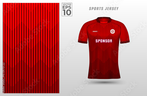 T-shirt sport design template for soccer jersey. Sport uniform in front view. Tshirt mock up for sport club. Vector Illustration