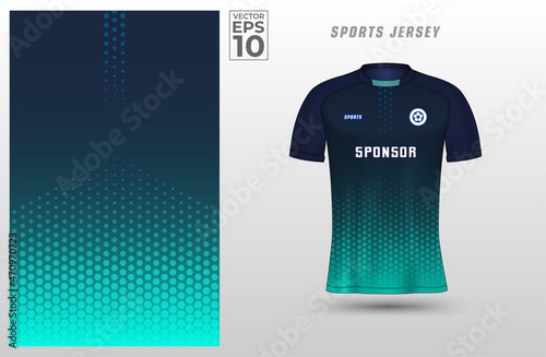 T-shirt sport design template for soccer jersey. Sport uniform in front view. Tshirt mock up for sport club. Vector Illustration photo