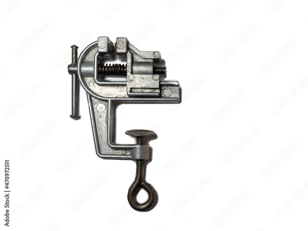 From a home toolbox. Metal vise. From a home toolbox. Metal vise.