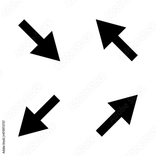 Free Download Diagonal arrows icon set. Up and down cursor. Button insignia. Navigation concept. Vector illustration. Stock image. - GFXLoad