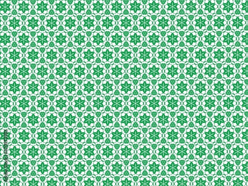 Abstract green pattern image on white background.