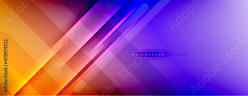 Abstract background - lines composition created with lights and shadows. Technology or business digital template. Trendy simple fluid color gradient abstract background with dynamic