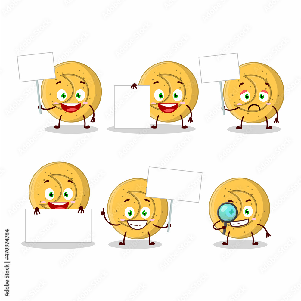 Dalgona candy moon cartoon character bring information board Dalgona candy moon cartoon character bring information board