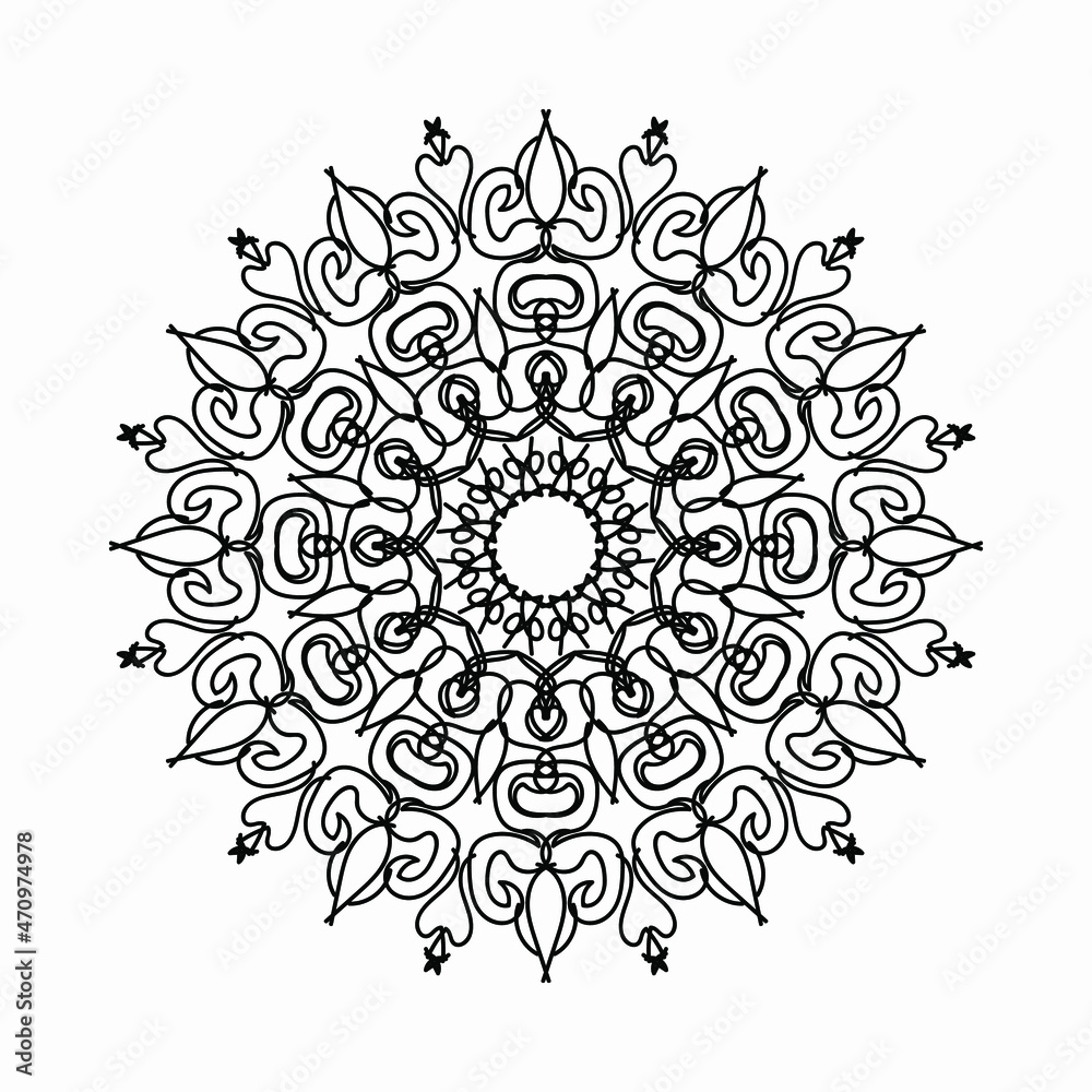 decorative concept abstract mandala illustration.