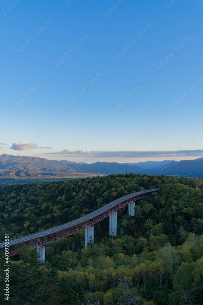 A big bridge to the tourist spot of Mikuni Pass