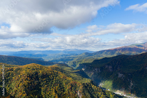 Furano city area and autumn leaves © 直樹 及川