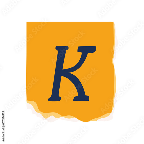 ransom note with letter K