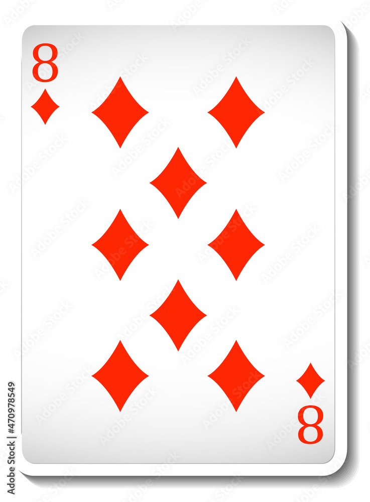 Obraz premium Ace of Diamonds Playing Card Isolated