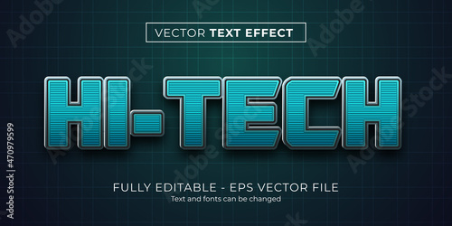 Hi tech future 3d editable text effect