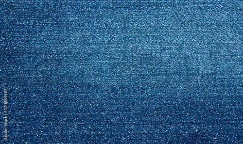 Blue classic jeans denim texture. Realistic vector background of blue jeans denim texture. Background for copy space for text. Detailed texture fabric denim background. Jeans apparel texture. Vector