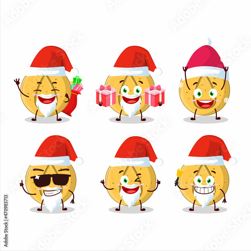 Santa Claus emoticons with dalgona candy water cartoon character