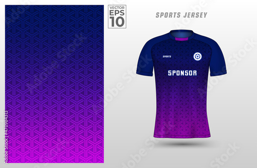 T-shirt sport design template for soccer jersey. Sport uniform in front view. Tshirt mock up for sport club. Vector Illustration