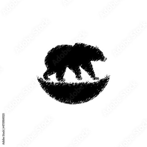 Bear logo - vector illustration, eps 10