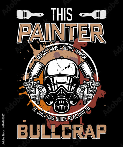 Spray painter t-shirt vector art and illustration, typography, sign, print template, banner, t-shirt design, digital art