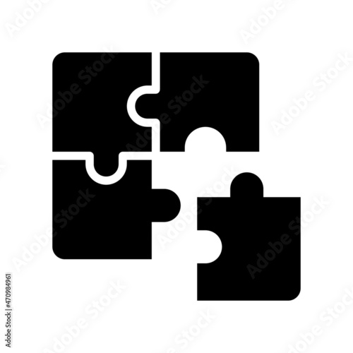 Puzzle Icon, Glyph style icon vector illustration, Suitable for website, mobile app, print, presentation, infographic and any other project.