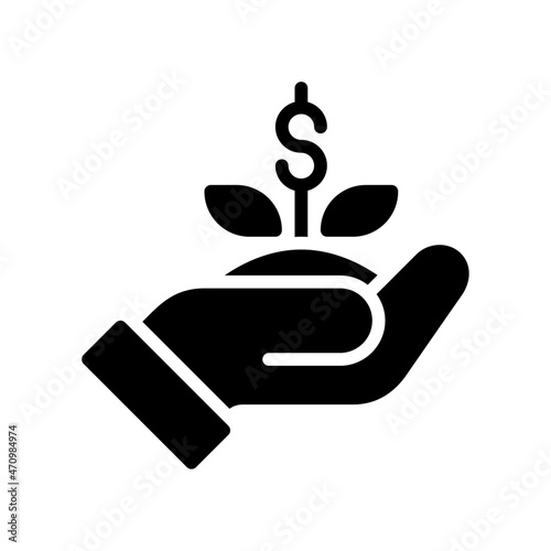 Growth Icon, Glyph style icon vector illustration, Suitable for website, mobile app, print, presentation, infographic and any other project.