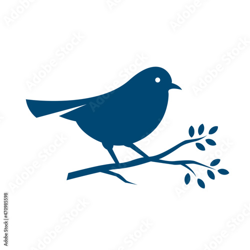 robin bird silhouette vector logo icon clipart