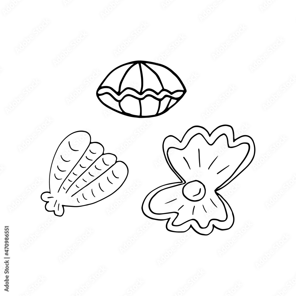oyster with pearl set hand drawn doodle. vector, minimalism, scandinavian, monochrome, nordic. marine life, sea, shellfish, ocean, sticker, icon. oyster with pearl set hand drawn doodle. vector, minimalism, scandinavian, monochrome, nordic. marine life, sea, shellfish, ocean, sticker, icon.