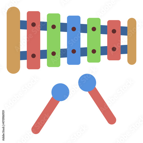 xylophone line icon