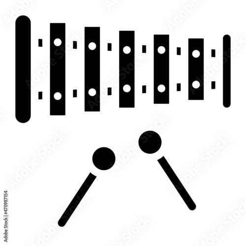 xylophone line icon