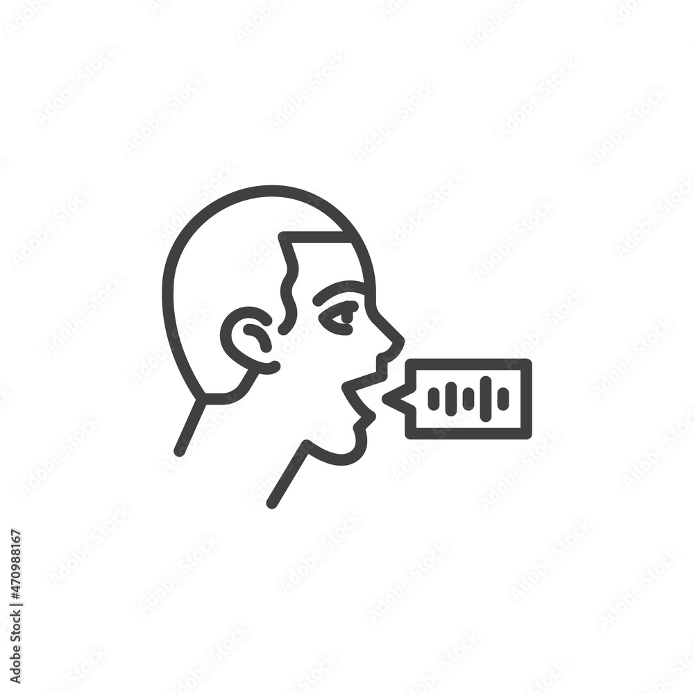 Virtual assistant voice line icon Virtual assistant voice line icon