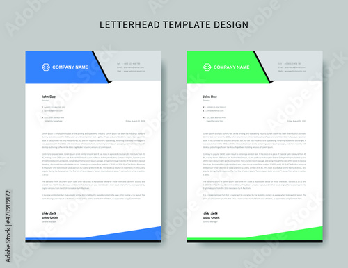 Business letterhead template or Corporate letterhead template design